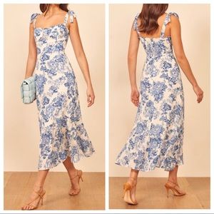 NWT Reformation Nikita Midi Dress In Olympia Print
